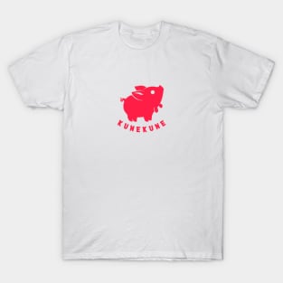 Kunekune cute piglet pet. Minimal art for pig lovers T-Shirt